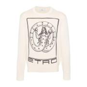 Stijlvol Gebreide Trui Etro , White , Heren