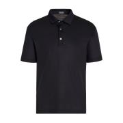 Blauwe Navy Polo Ermenegildo Zegna , Blue , Heren