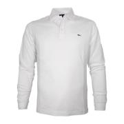 Lange mouw katoenen piqué polo Paul & Shark , White , Heren