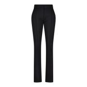 Elastische Businessbroek Rechte Pijp Sportmax , Black , Dames