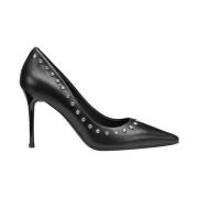 Zwarte Hak Elegante Decolleté Schoenen Cult , Black , Dames