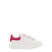 Witte lage sneakers met fuchsia suède hiel Alexander McQueen , White ,...