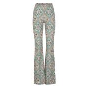 Multicolor Bloemenpatroon Elastische Taille Broek Etro , Multicolor , ...