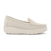 Nubuck halfschoenen met dikke zool Kazar , White , Dames