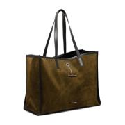 Stijlvolle Tote Bag met Hanger Alexander McQueen , Brown , Heren