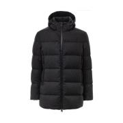 Navy Donsjas met Capuchon Herno , Black , Heren