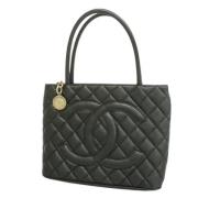 Pre-owned Leather chanel-bags Chanel Vintage , Black , Dames