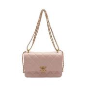 Pre-owned Leather crossbody-bags Chanel Vintage , Pink , Dames