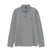 Grijze Logo Metalen Polo Shirt Hugo Boss , Gray , Heren