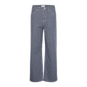 Relaxed Fit Pinstripe Jeans Part Two , Black , Dames