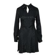 Elegante Jurk met Verfijnd Ontwerp Msgm , Black , Dames