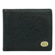 Pre-owned Leather wallets Gucci Vintage , Black , Heren