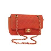 Pre-owned Nylon chanel-bags Chanel Vintage , Orange , Dames