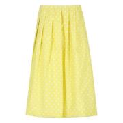 Gele Katoenen Rok met Polkadots Fabiana Filippi , Yellow , Dames