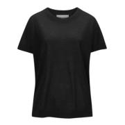 Kasjmier T-shirt in Marielle Stijl Lisa Yang , Black , Dames