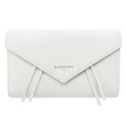 Pre-owned Leather wallets Balenciaga Vintage , White , Dames