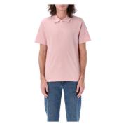 Klassieke Polo Shirt in Standaard Pasvorm A.p.c. , Pink , Heren