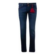 Blauwe Denim Jeans met 5 Zakken Jacob Cohën , Blue , Heren