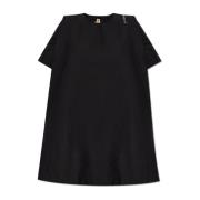 Wijdvallende katoenen jurk Marni , Black , Dames