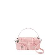 Roze leren Crossbody tas met meerdere zakken Acne Studios , Pink , Dam...