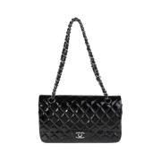 Pre-owned Leather crossbody-bags Chanel Vintage , Gray , Dames