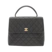 Pre-owned Leather chanel-bags Chanel Vintage , Black , Dames