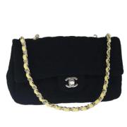 Pre-owned Cotton handbags Chanel Vintage , Black , Dames