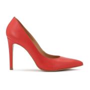 Rode leren stiletto pumps Kazar , Red , Dames