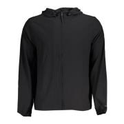 Sportieve capuchonjas zwart ademend logo Calvin Klein , Black , Heren