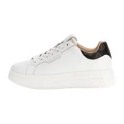 Witte leren sneakers met ronde neus Guess , White , Dames