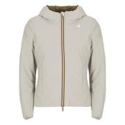 Omkeerbare Beige Donsjas met Capuchon K-Way , Beige , Dames