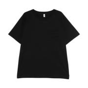 Zwart Borstzak Ronde Hals T-shirt Moschino , Black , Heren