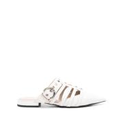 Witte puntige neus platte schoenen Pinko , White , Dames