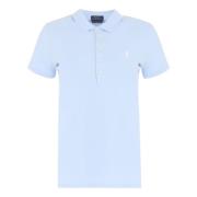 Stretch katoenen piqué poloshirt Polo Ralph Lauren , Blue , Dames