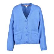 Stijlvolle Cardigan met Katoenmix Tommy Hilfiger , Blue , Dames