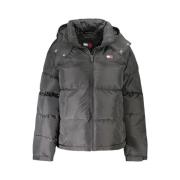 Zwarte gewatteerde jas met capuchon Tommy Hilfiger , Black , Heren