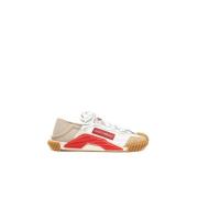 Witte Nylon Low-Top Sneakers Dolce & Gabbana , Multicolor , Heren