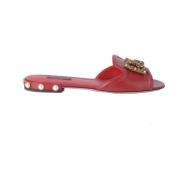 Dames Amore Parels Sandalen Dolce & Gabbana , Red , Dames