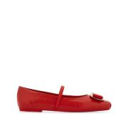 Rode platte schoenen voor vrouwen Salvatore Ferragamo , Red , Dames