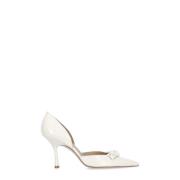 Ivoorleren Décolleté met Bloemdetails Stuart Weitzman , Beige , Dames