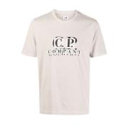 Casual Katoenen T-shirt C.p. Company , Beige , Heren