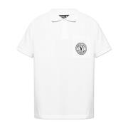 Polo met logo Versace Jeans Couture , White , Heren