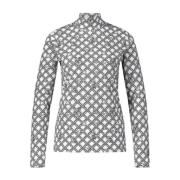 Sportief patroon langemouwenshirt Marc Cain , White , Dames