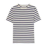 Gestreepte Katoenen T-shirts en Polos Jil Sander , White , Dames