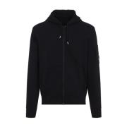 Zwarte Full Zip Hoodie C.p. Company , Black , Heren