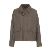 Grijze gewaxte jas met ritssluiting Belstaff , Gray , Dames