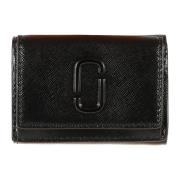 Zwarte Drievoudige Portemonnee Marc Jacobs , Black , Dames