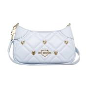 Blauwe Gewatteerde Mini Schoudertas Love Moschino , Blue , Dames