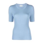 Poederblauwe Gebreide Top P.a.r.o.s.h. , Blue , Dames