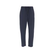 Blauwe Tapered Wolmix Casual Broek Semicouture , Blue , Dames